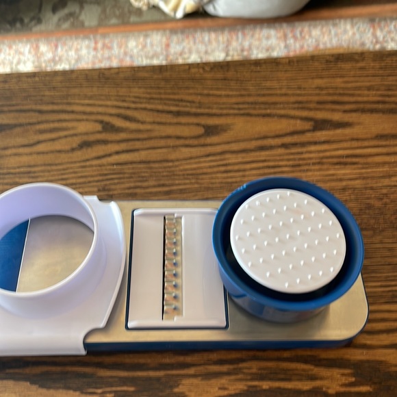 Kitchen Mandolin With Multiple Blades And Graters Spring Loaded
